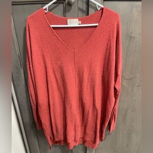 Dreamers rust v neck sweater